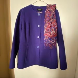 Great Talbots Dark Blue Jacket!  Double Faced Wool, Warm and Light!